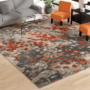 Orange Rugs You Ll Love Wayfair Indira Gray Orange Area Rug