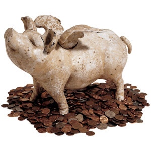 Authentic When Pigs Fly Foundry Medium Piggy Bank