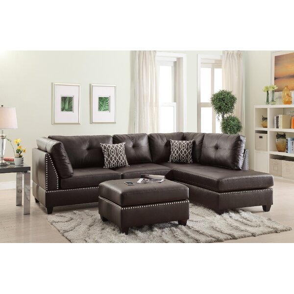 Reversible Sectional With Ottoman By Infini Furnishings