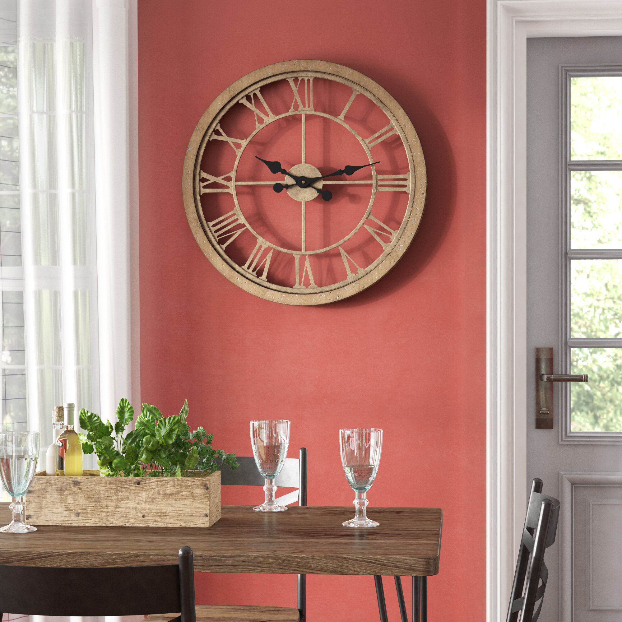 Download Birch Lane Oversized Kiaan 28 5 Wall Clock Reviews Wayfair