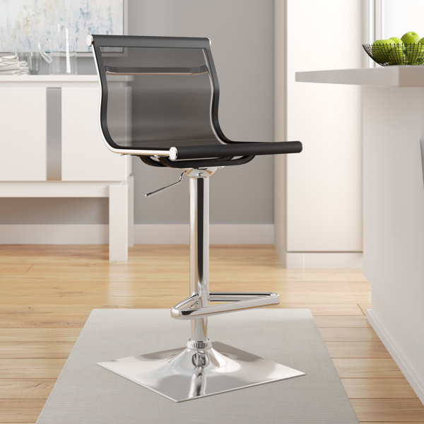 Bartow Adjustable Height Swivel Bar Stool by Wade
