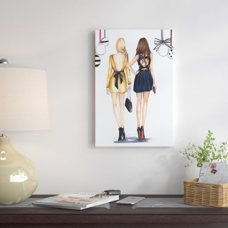 East Urban Home Fashionista Best Friends Painting Print On Wrapped Canvas Reviews Wayfair