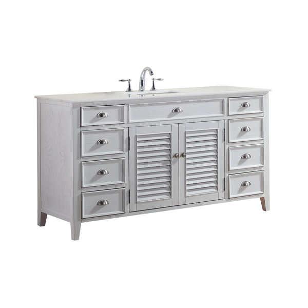 Gerrell 60 Single Bathroom Vanity Set by Highland Dunes