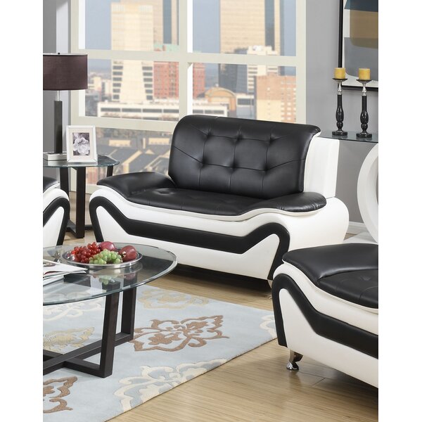 Maleah 2 Piece Leather Standard Living Room Set By Orren Ellis
