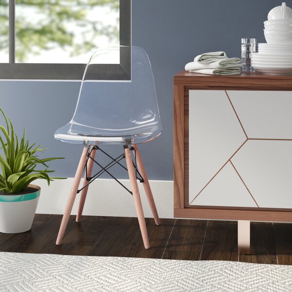 Revell Modern Transparent Dining Chair By Wrought Studio