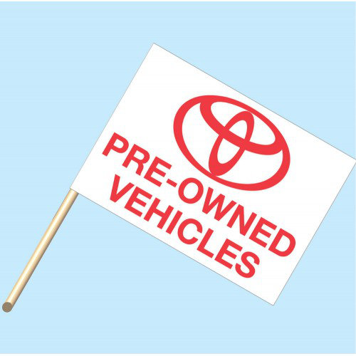 Toyota Pre Owned Vehicle Polyester Flag by NeoPlex