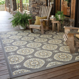 Outdoor Rugs Joss Main Milltown Grey Gold Indoor Outdoor Area Rug