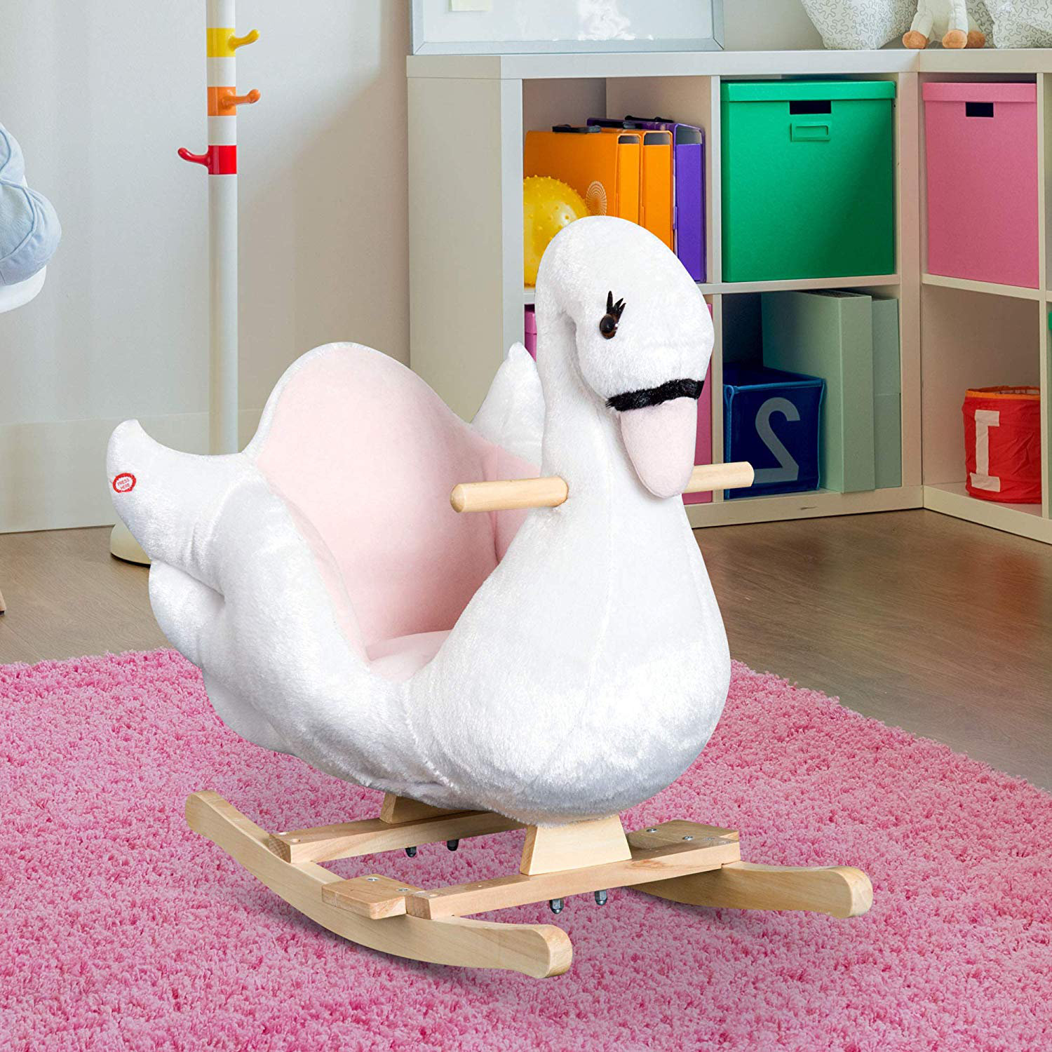 plush swan rocker