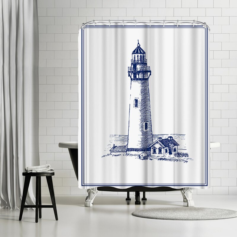 lighthouse shower curtain