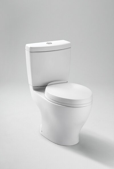 Aquia Dual-Flush Elongated Two-Piece Toilet (Seat Not Included) by Toto