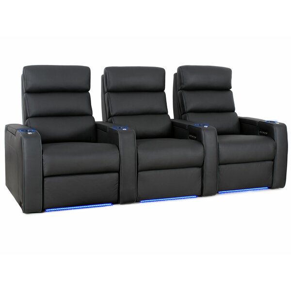 Power Leather Home Theater Sofa By Orren Ellis