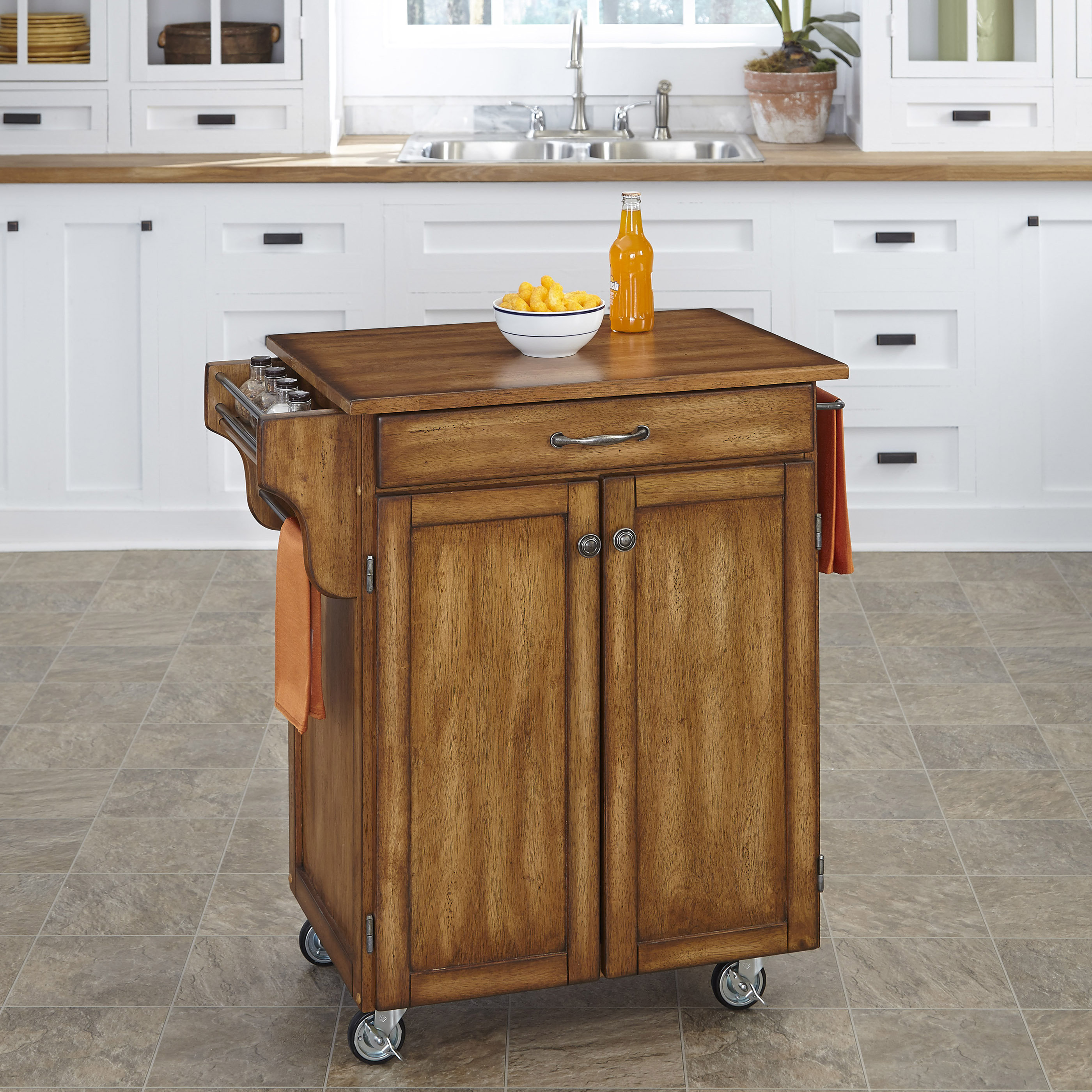 August Grove Savorey Kitchen Cart Wayfair