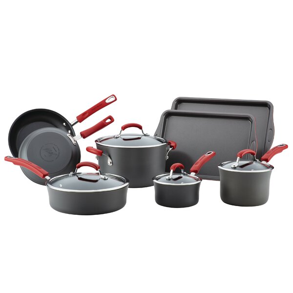 Hard-Anodized 8 Piece Non-Stick Cookware Set by Rachael Ray