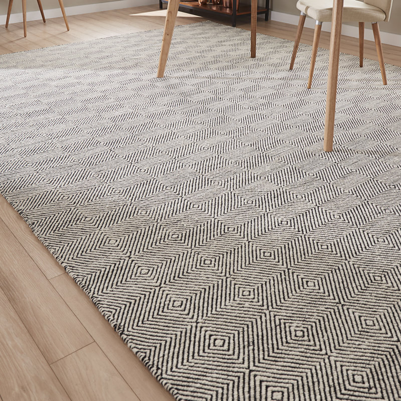 Marcelo Geometric Handmade Tufted Ivory Area Rug Reviews Joss Main