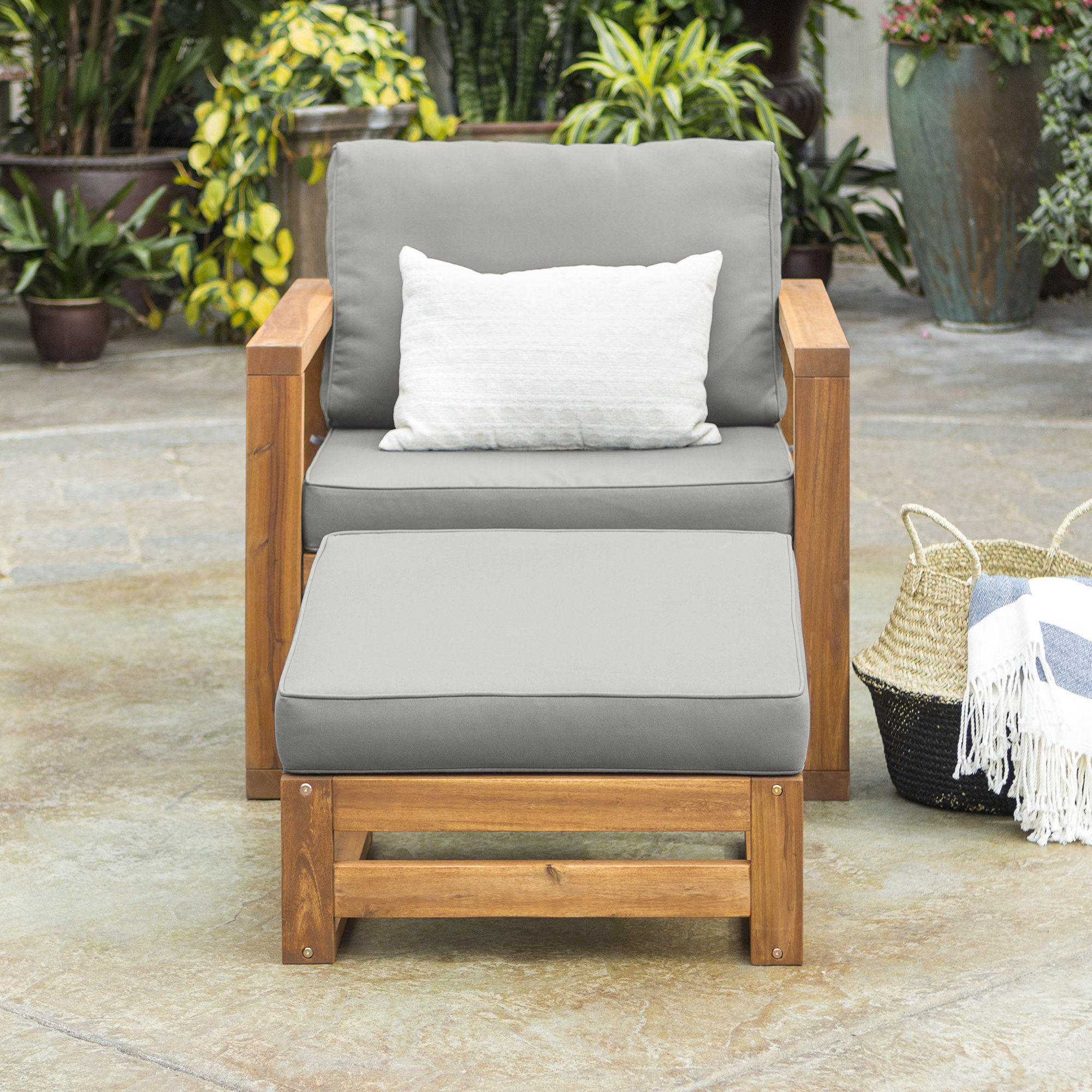 Lyall Patio Chair With Cushion And Ottoman Reviews Joss Main Lyall Patio Chair With Cushion And
