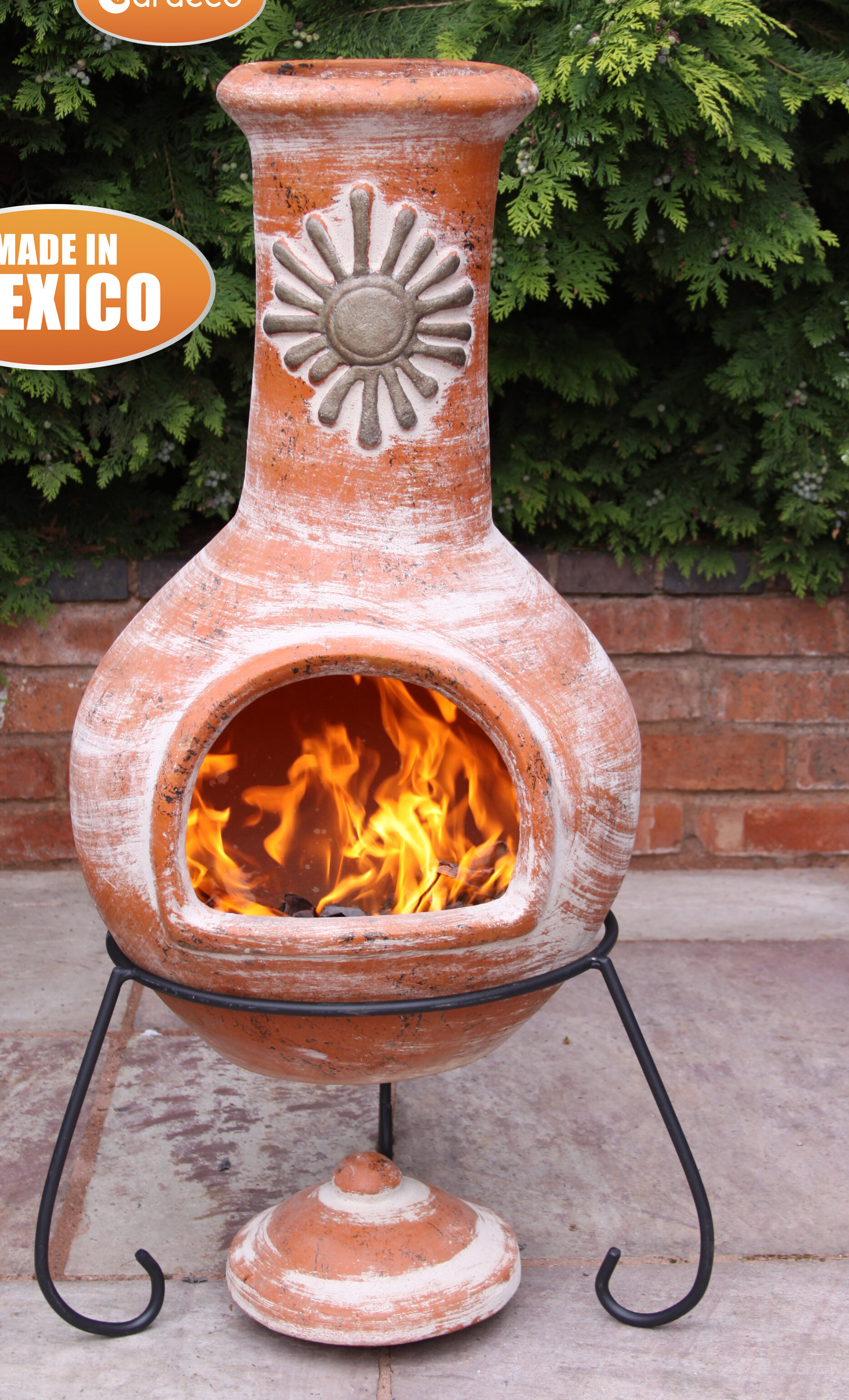 Bloomsbury Market Hashimoto Clay Wood Burning Chiminea Reviews