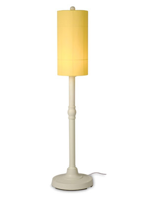 Coronado 58 Floor Lamp Patio Living Concepts Shade Color Natural Linen Finish White