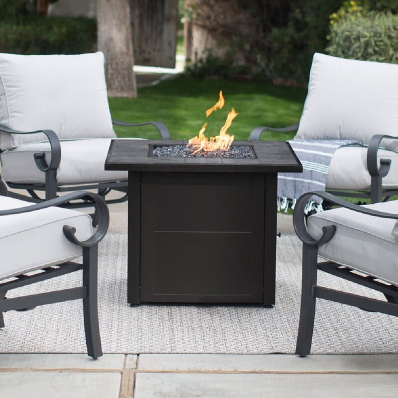 Millwood Pines Echeverria Steel Propane Fire Pit Table Reviews