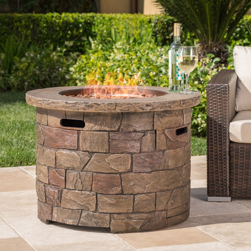 Leopold Stone Propane Fire Pit Table | Joss & Main