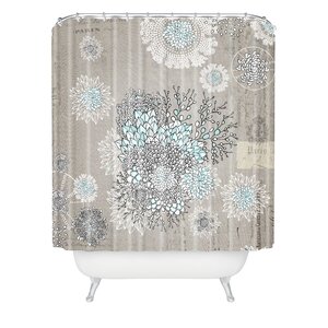 Holley French Blue Extra Long Shower Curtain