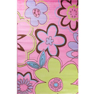 Alisa Groovy Flowers Kids Area Rug