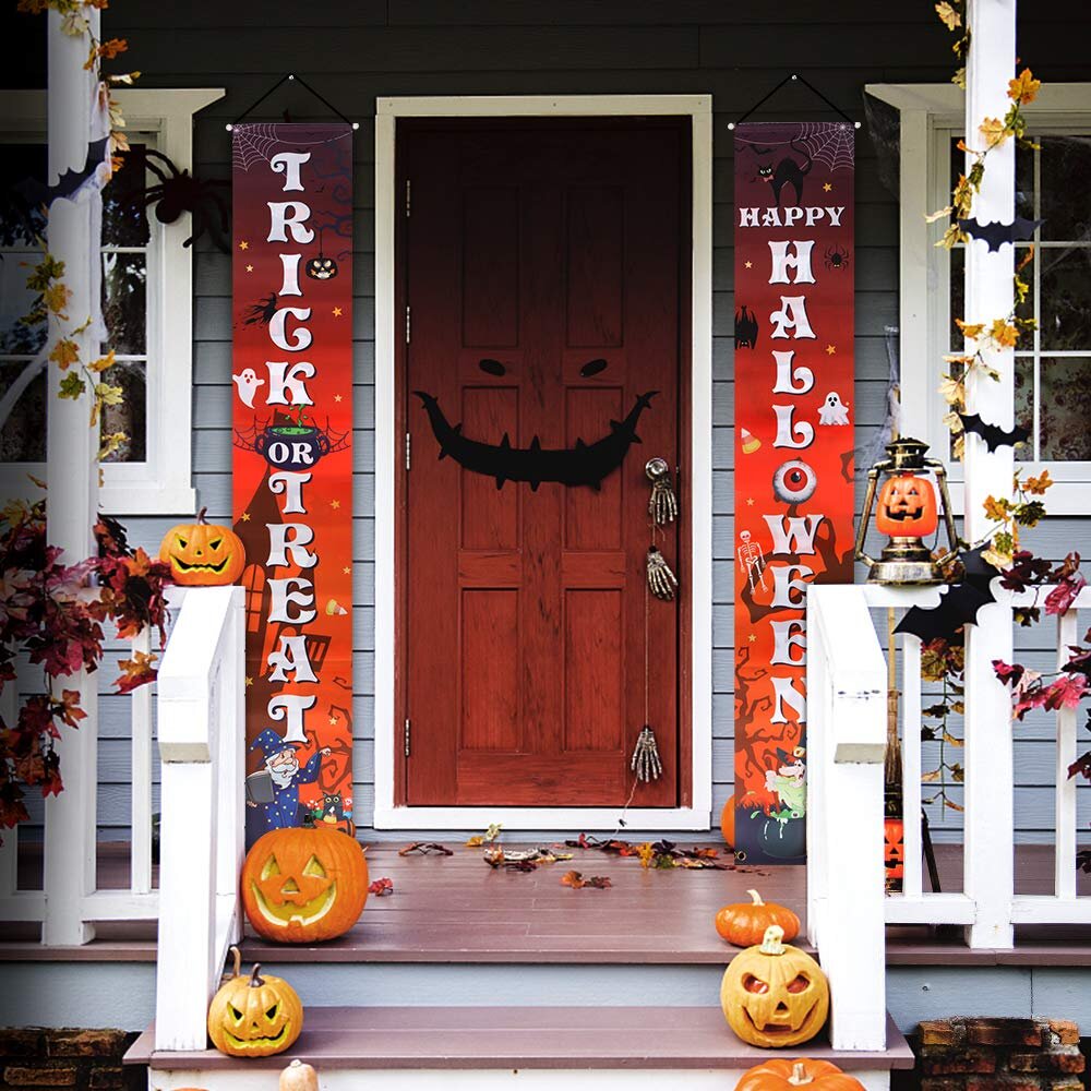 Trick or Treat Halloween Banner 3-Pc Set Home or Office Decor Ready To Hang