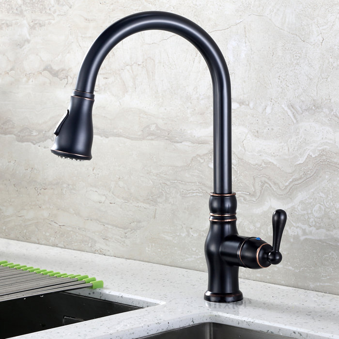 Luxier Pull Down Single Handle Kitchen Faucet Reviews Wayfair Ca