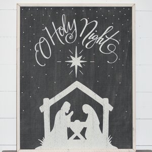 Nativity Silhouette Textual Art