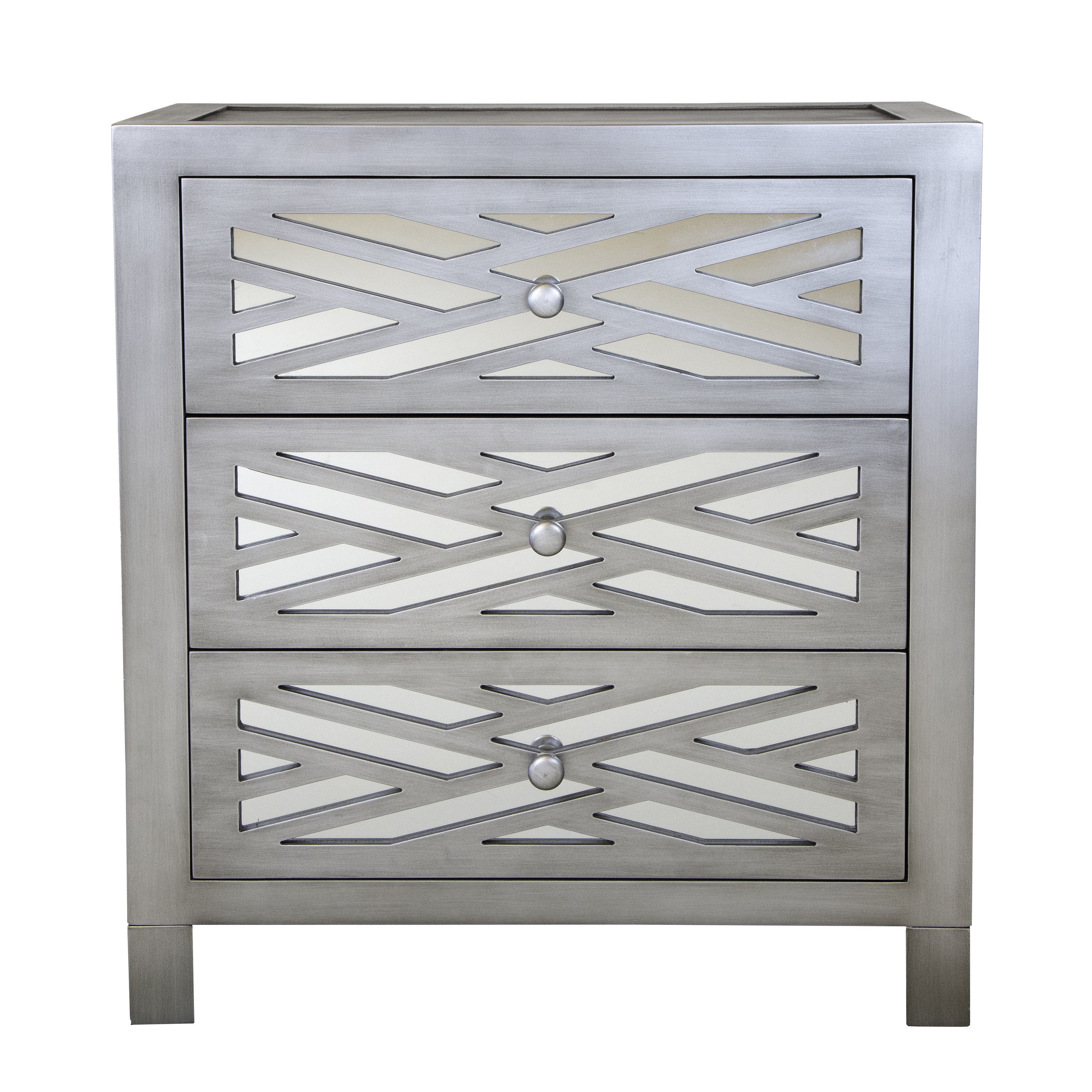 Brayden Studio Rosanna Lattice 3 Drawer Accent Chest Reviews