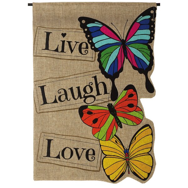 Live Laugh Love Garden Flag by Evergreen Enterprises, Inc