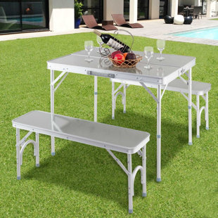 Folding Picnic Tables You Ll Love Wayfair Segura Portable Folding Picnic Table Set