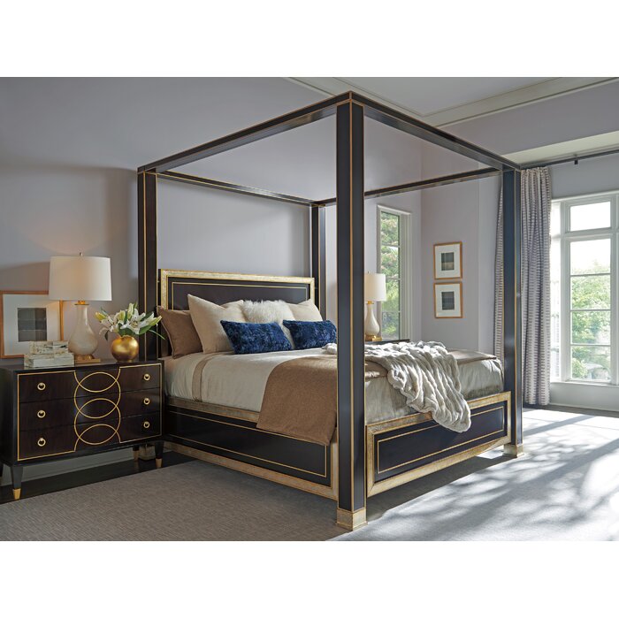 Carlyle Four Poster Solid Wood Configurable Bedroom Set