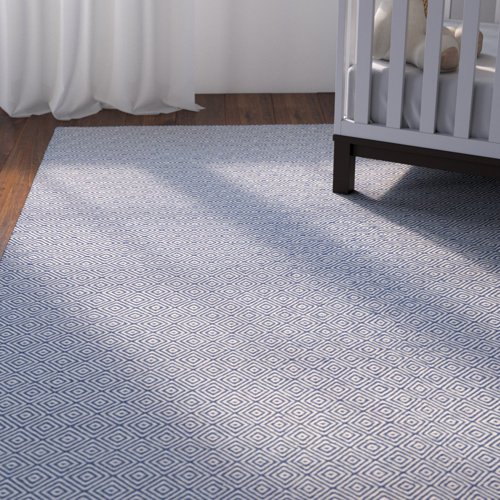 Arce Hand Woven Navy Blue Ivory Indoor Outdoor Area Rug Arce Hand Woven Navy Blue Ivory Indoor Outdoor Area Rug