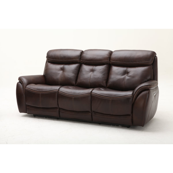 Best Design Homerun Leather Reclining Sofa By Southern