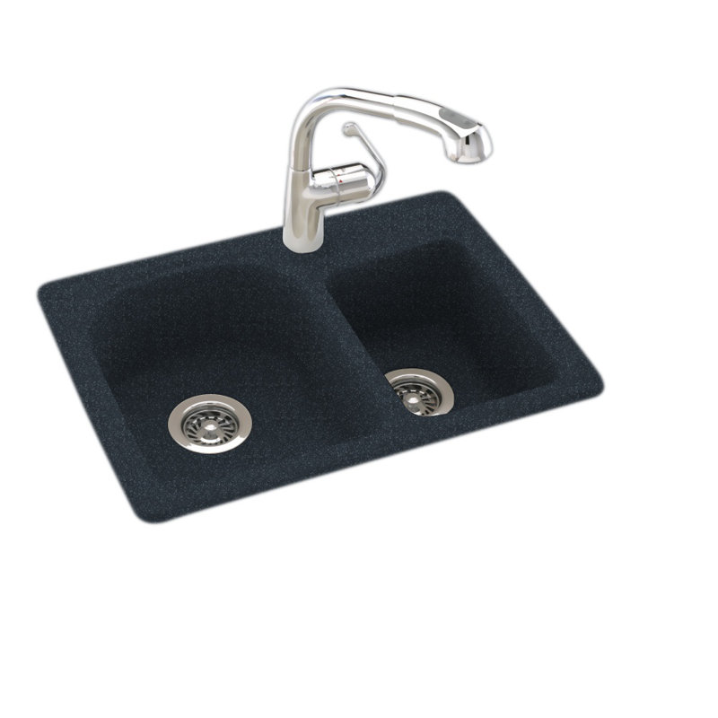 Swan Surfaces Swanstone Kitchen Sinks 25" L x 18" W Double ...