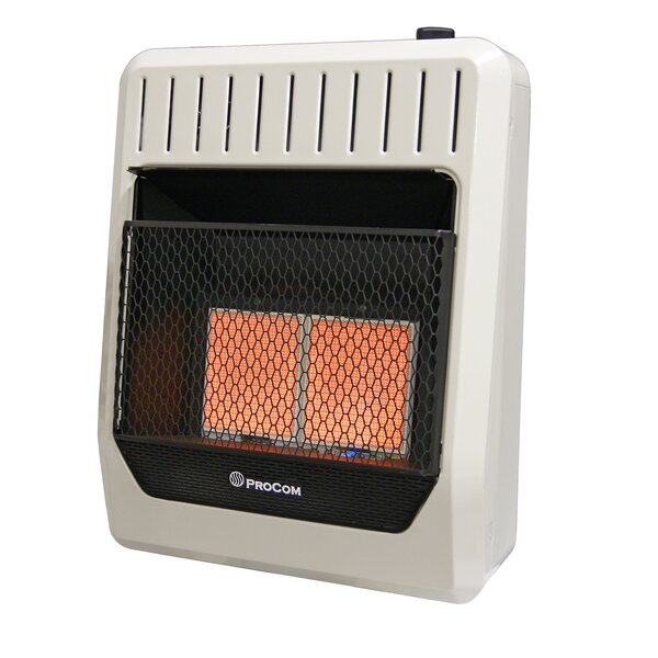 Heating Ventless Plaque Propane Infrared Wall Mounted Heater With Automatic Thermostat By ProCom