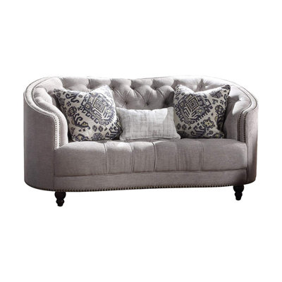Maliah 725 Curved Loveseat Canora Grey