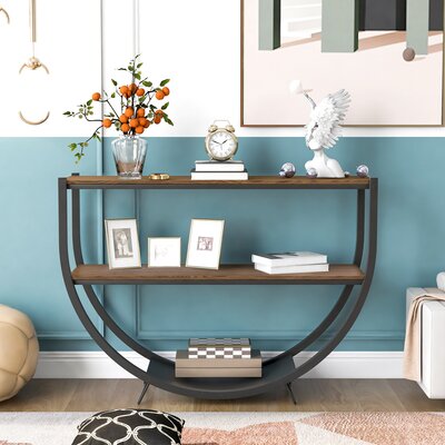 17 Stories Anik 48" Console Table  Table Top Color: Brown