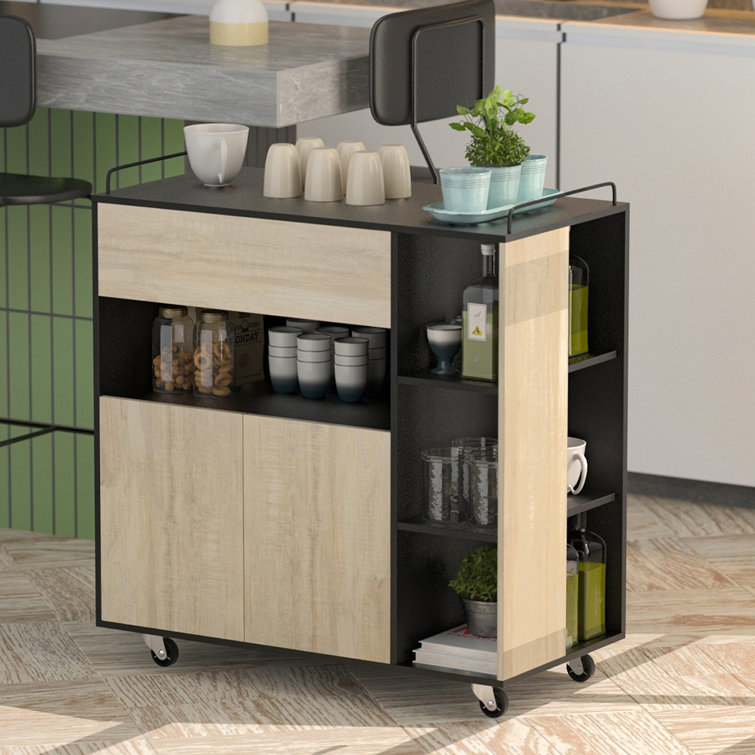 Hashtag Home Frahm Rolling Storage Island Dining Kitchen ...