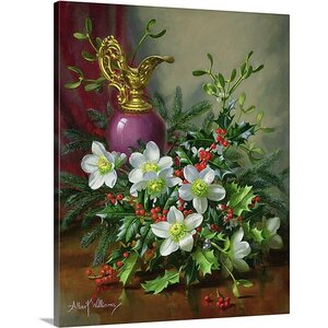 'Christmas Roses' by Albert Williams Painting Print on Canvas