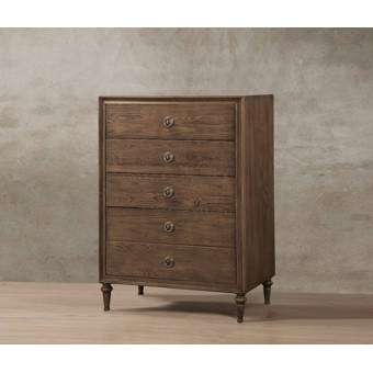 Corrigan Studio Leta Wooden 5 Drawers Chest Wayfair