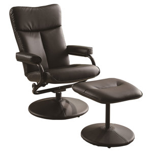 Carles Recliner with Ottoman by Kingst..