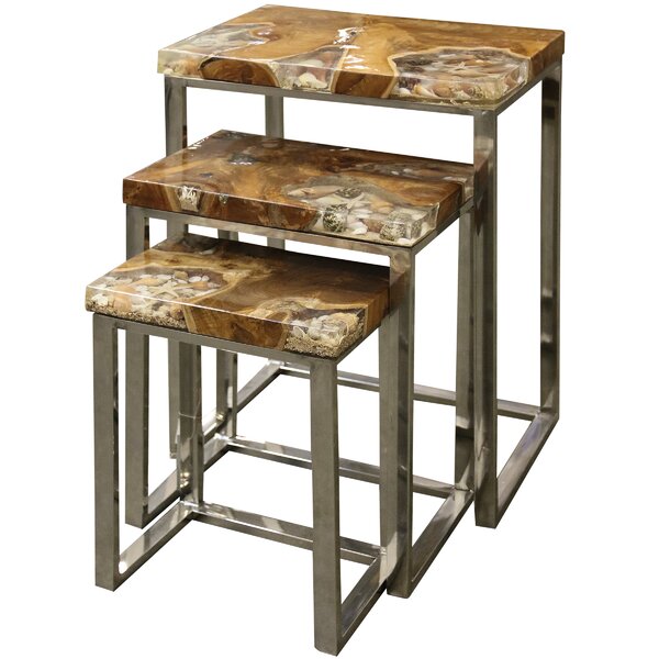 Kari 3 Piece Nesting Tables By Rosecliff Heights