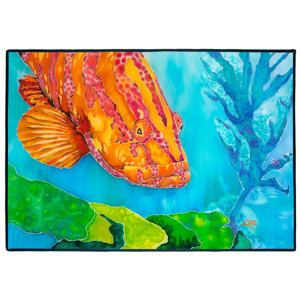 Grouper in the Green Indoor/Outdoor Floor Mat