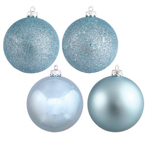Plastic Ball Ornament with Cap (Set of 60)