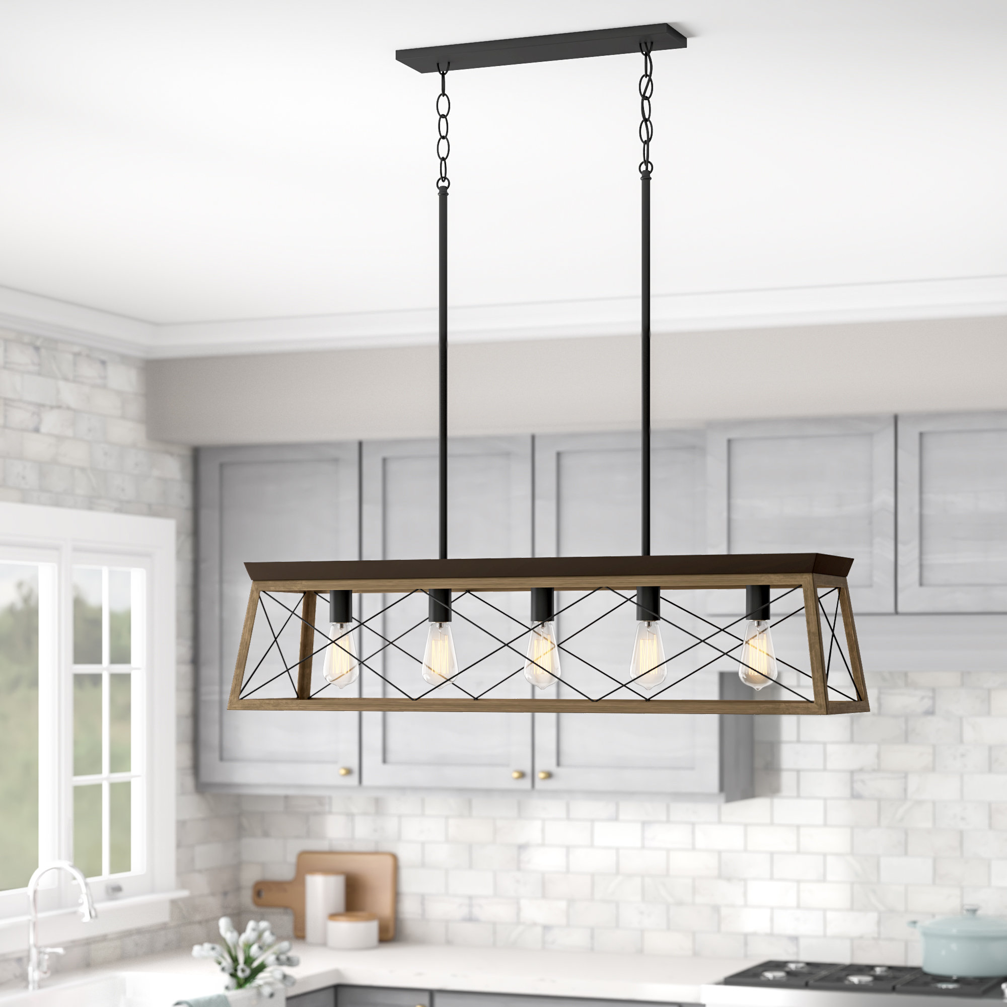 Hazelwood 5 Light Kitchen Island Pendant Reviews Joss Main 5 Light Kitchen Island Pendant