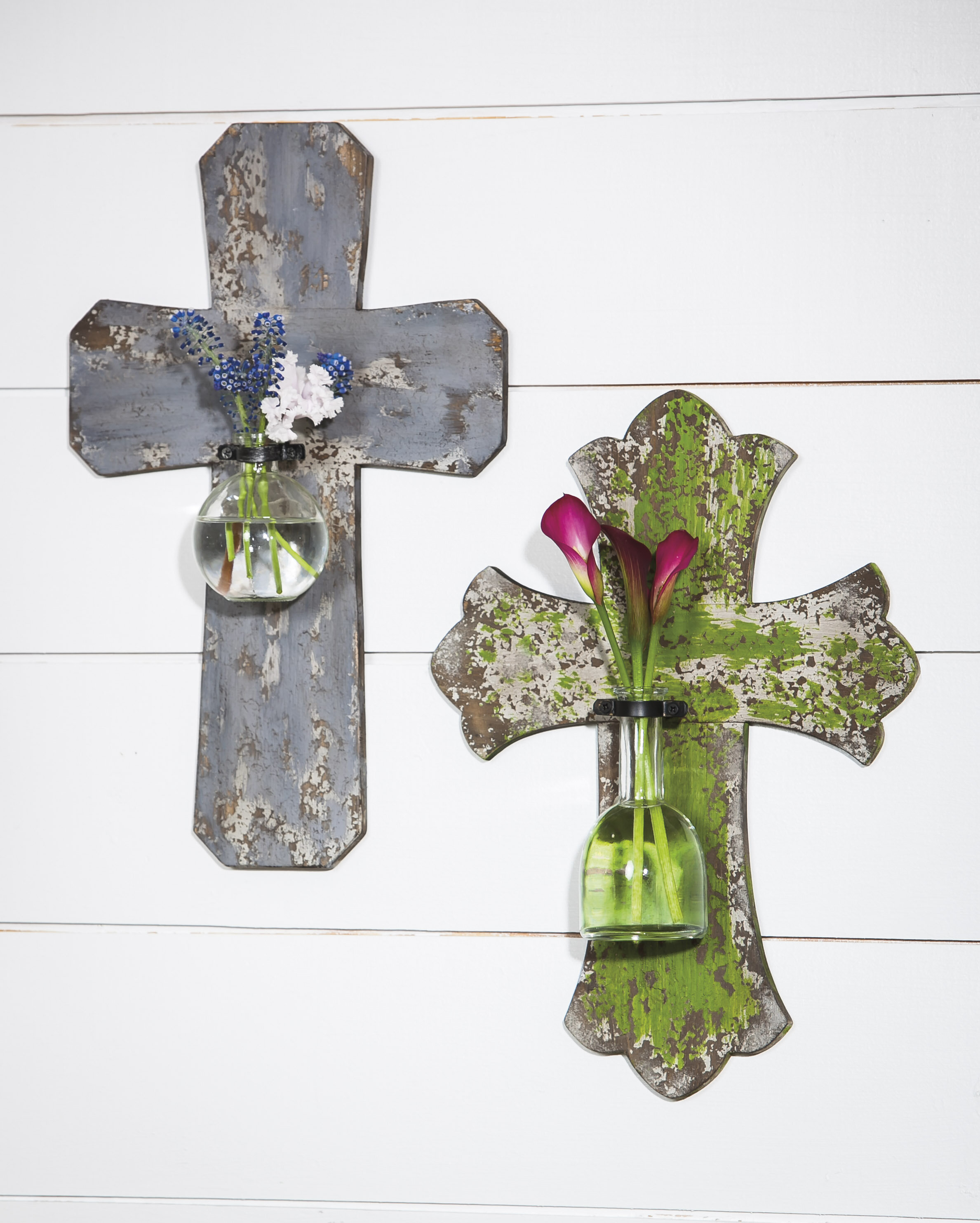 Evergreen Enterprises Inc 2 Piece Crosses With Decorative Glass