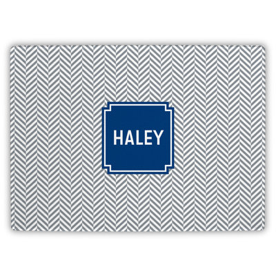 Boatman Geller Herringbone Block Personalized Cutting Board Boatman Geller