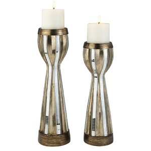 Dubai Tiles 2 Piece Candlestick Set