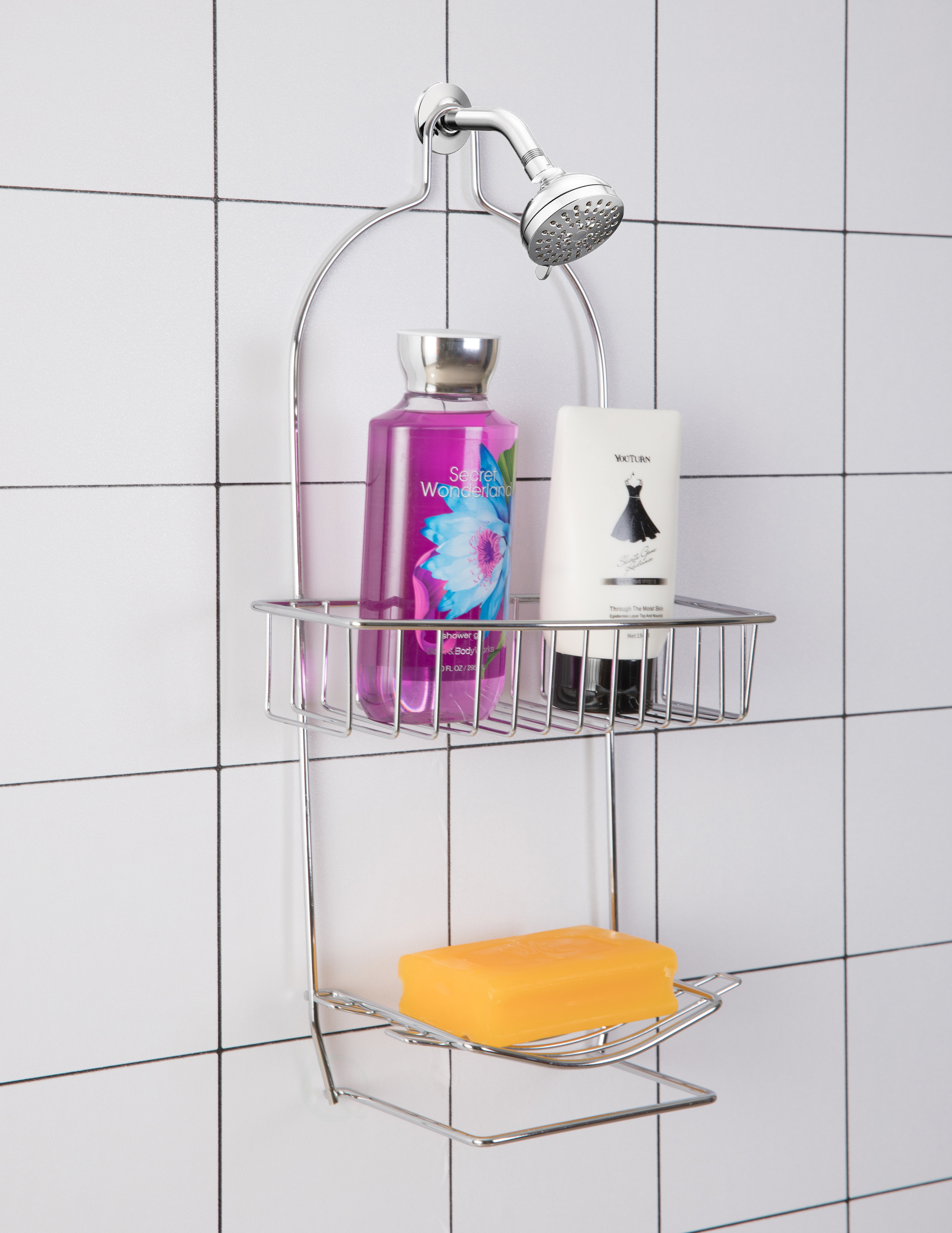storage rack dividers on Rebrilliant Metal Wire Bathroom Shower Storage Rack Wayfair